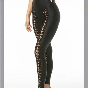 Sheeny lace up leggings (never worn)